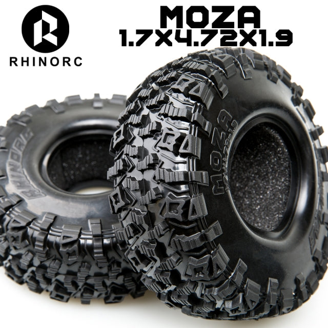 2 Pairs MOZA 1.7 x 4.72 1.9 Inch Competition Tires Super Sticky