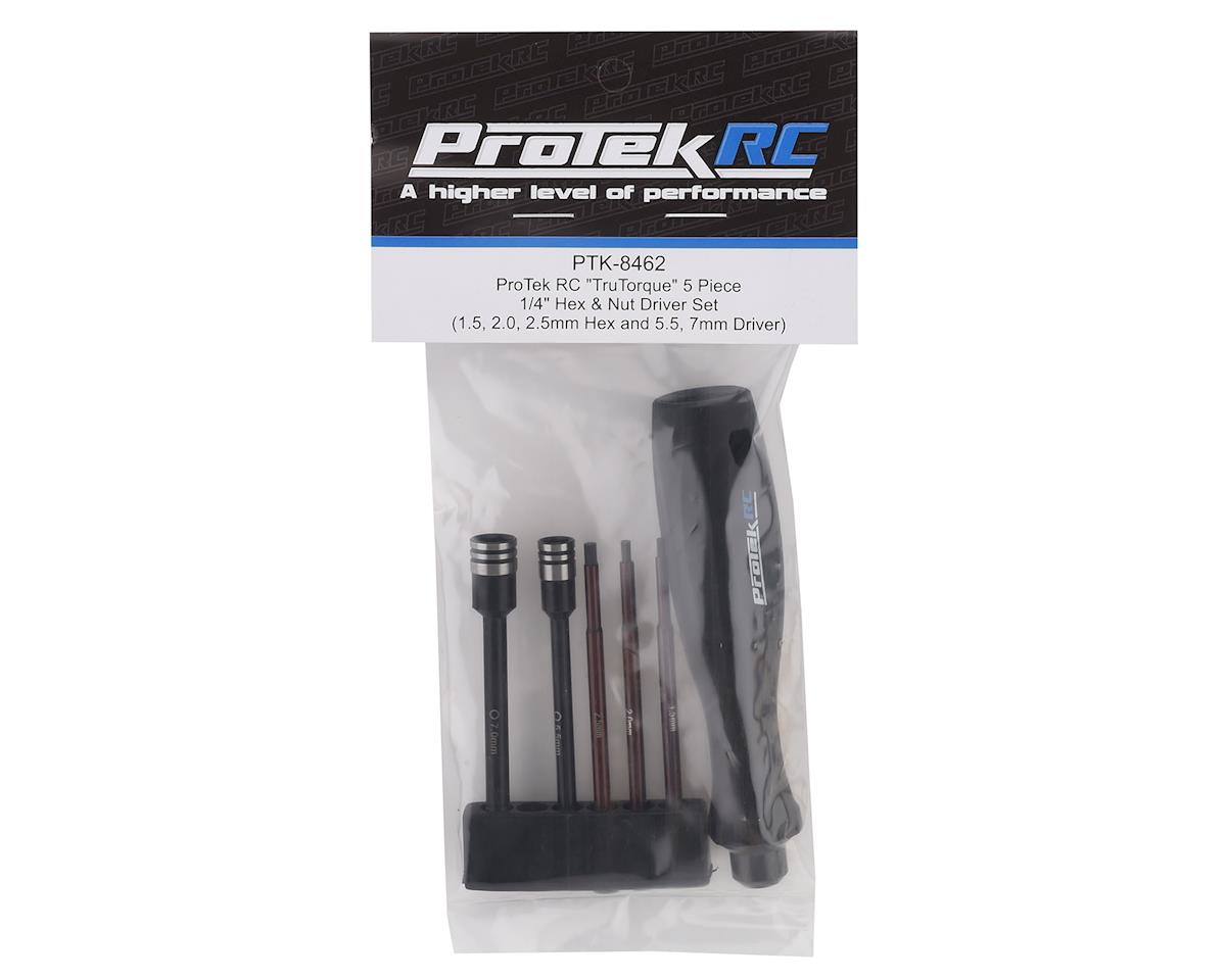 ProTek RC "TruTorque" 5-Piece 1/4" Drive Hex & Nut Driver Set (1.5, 2.0, 2.5mm Hex & 5.5, 7mm Nut Driver)