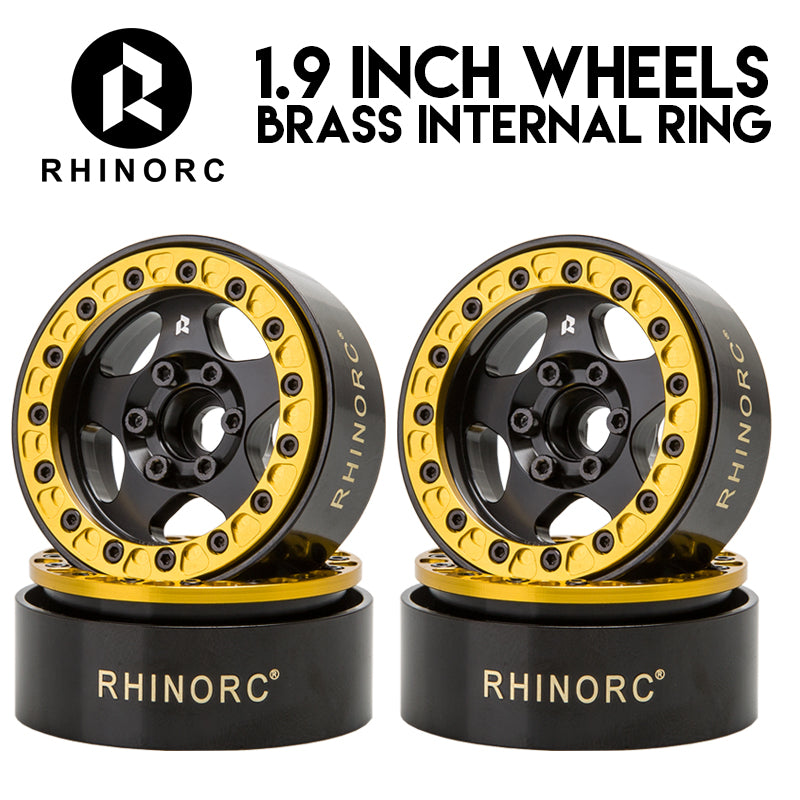 Rhino 24.5mm Narrow Brass & Aluminum 127g 1.9" Beadlock Wheel