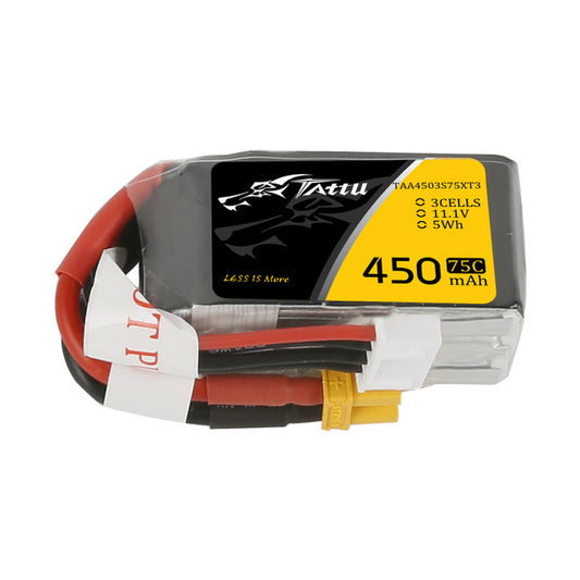 Tattu 3s LiPo Battery 75C (11.1V/450mAh) w/XT-30 Connector