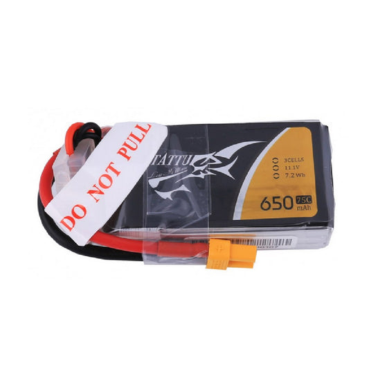 Tattu 3s LiPo Battery 75C (11.1V/650mAh) w/XT-30 Connector