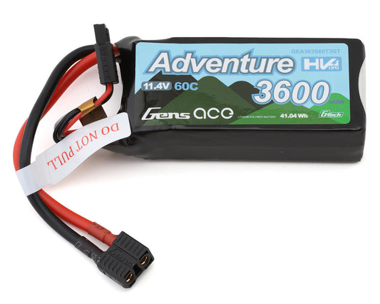 Gens Ace G-Tech Smart 3S LiHV Battery 60C (11.4V/3600mAh) w/Universal Connector