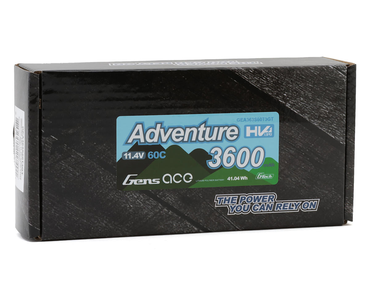 Gens Ace G-Tech Smart 3S LiHV Battery 60C (11.4V/3600mAh) w/Universal Connector