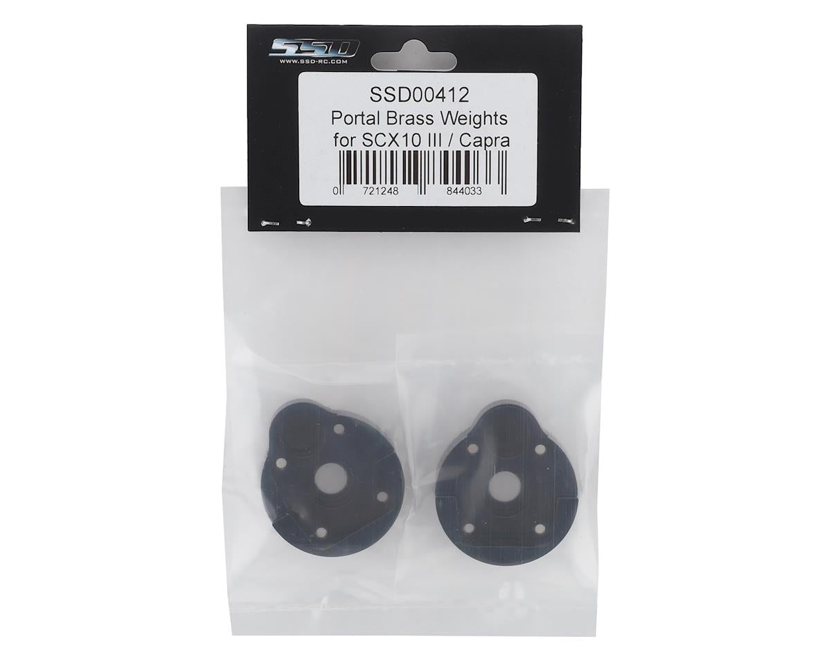 SSD RC SCX10 III/Capra Brass Portal Weights (2)